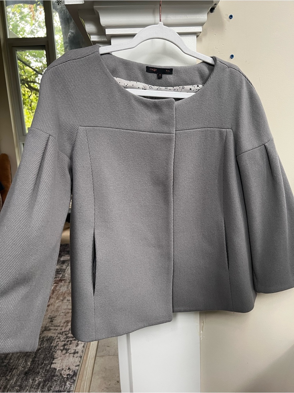 Maje collarless crop jacket - Picture 4 of 10